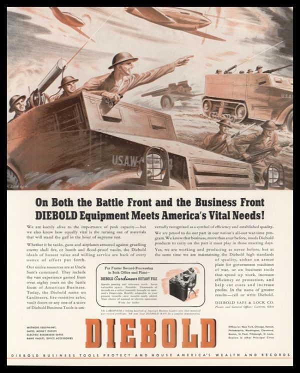 1942 Diebold Vintage Ad | War Art
