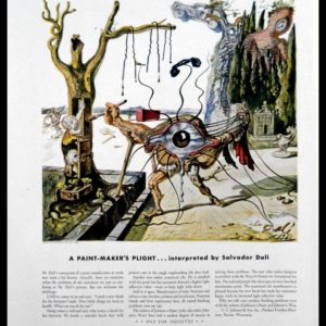 1942 Johnson’s Paint Vintage Ad | Salvador Dali Art