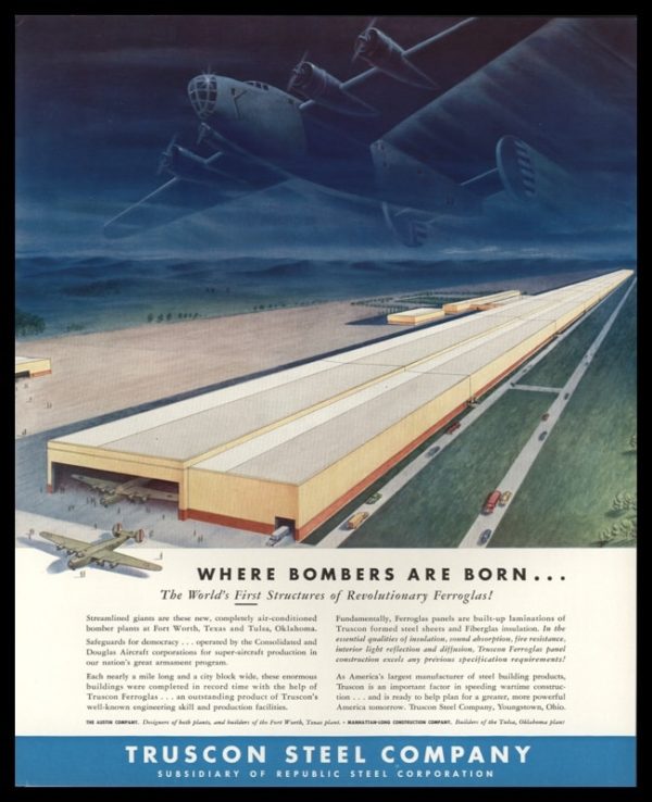 1942 Ad Truscan Steel | "Where Bombers Are Born"
