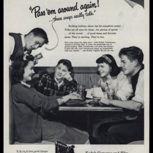 1947 Kodak Cameras and Film Vintage Ad - "Pass 'em around again!"