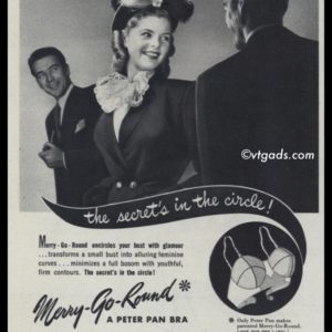 1947 Peter Pan Merry-Go-Round Bra Vintage Ad