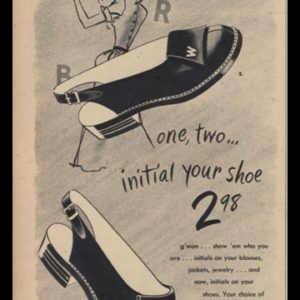 1947 Wilbar’s of Boston Vintage Ad - Frenchies Initialed Shoes