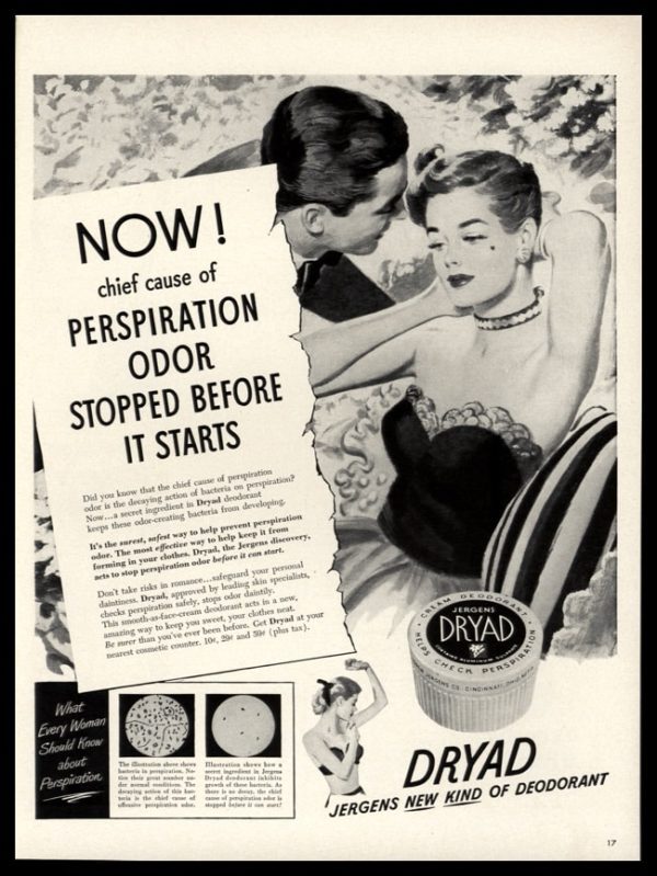 1948 Jergens Dryad Deodorant Vintage Ad - "Jergens New Kind of Deodorant"