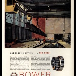 1953 Bower Roller Bearings Vintage Ad - Overhead Crane Art