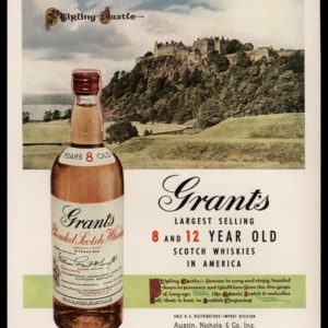 1953 Grant's Scotch Whisky Vintage Ad | Stirling Castle