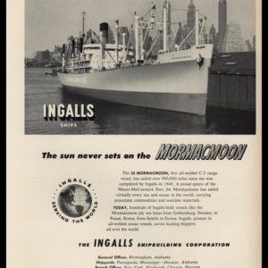 1953 Ingalls Shipbuilding Vintage Ad | Brooklyn Pier