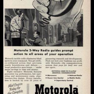 1953 Motorola 2-Way Radio Vintage Ad - "Stop costly delays"