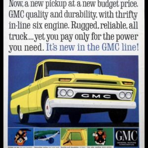 1964 Ad GMC Pickup Truck | "Engineering in Action"