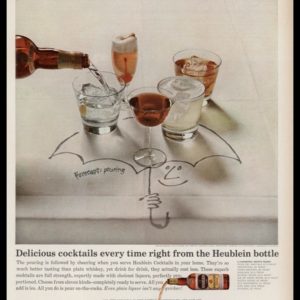 1963 Heublein Cocktails Vintage Ad | "Forecast: Pouring"