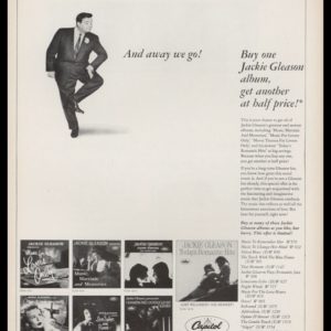 1963 Jackie Gleason Album Vintage Ad | And away we go!