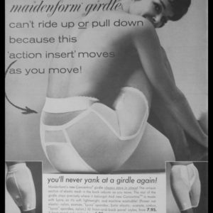 1963 Ad Maidenform Concertina Girdle | "Action Insert"
