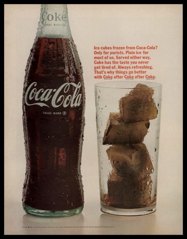 1966 Coca-Cola Vintage Ad | Coke Ice Cubes