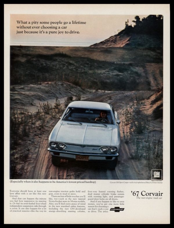 1967 Chevrolet Corvair 500 Coupe Vintage Ad