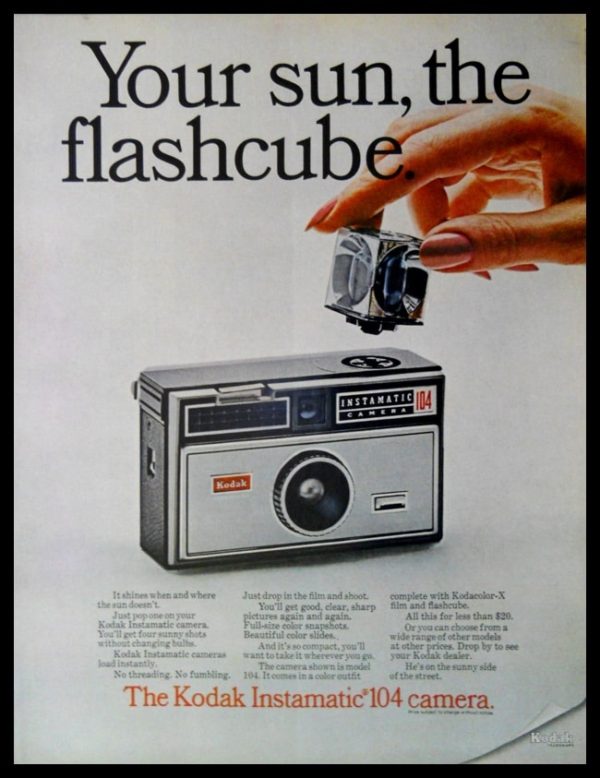 1967 Kodak Instamatic 104 Camera Vintage Ad