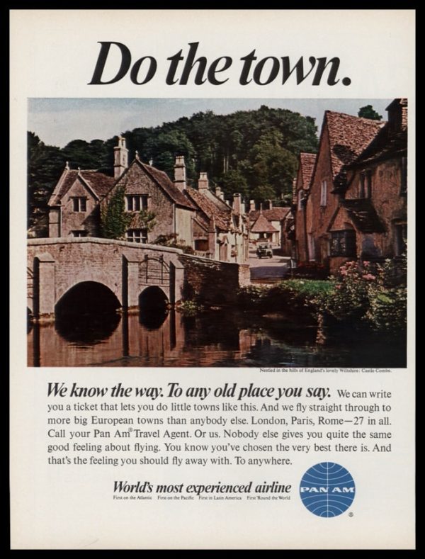 1967 Pan Am Airlines Vintage Ad | Castle Combe