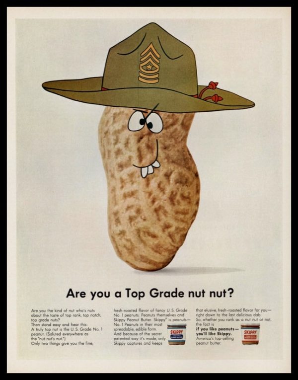1967 Skippy Peanut Butter Vintage Ad | "Top Grade nut"