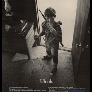 1967 Uniroyal Polycrest Olefin Fiber Vintage Ad | Uh-oh