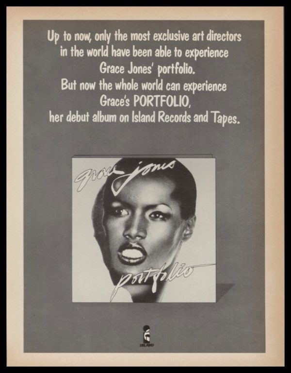 1977 Grace Jones Debut Album Vintage Ad | Portfolio