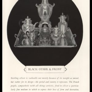 1925 Black, Starr, & Frost Vintage Ad | Sterling Silver