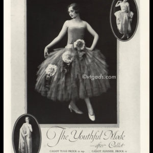 1925 Bonwit Teller Vintage Ad | Callot Frock