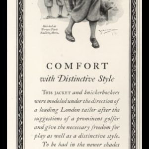 1925 F.R. Tripler Tailors Vintage Ad | Golf Art
