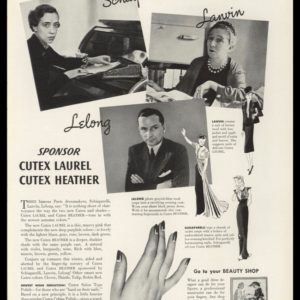 1938 Cutex Nail Polish Vintage Ad | Schiaparelli