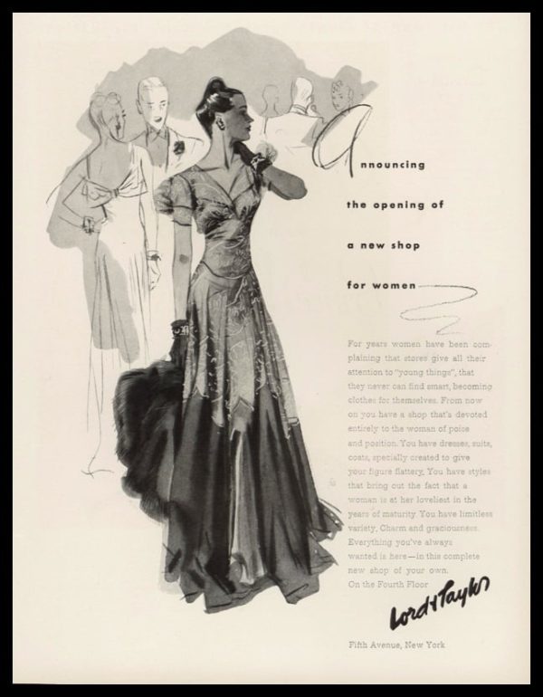 1938 Lord & Taylor Vintage Ad | New Shop for Women