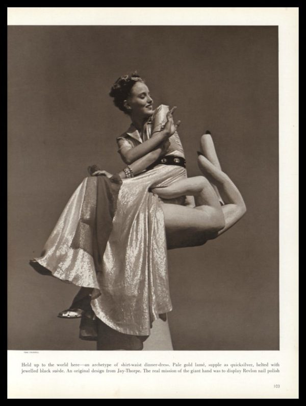 1938 Print Toni Frissell Fashion Photo | Jay-Thorpe Dress