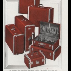1947 Kleber Luggage Vintage Ad | Red Lizard Grain