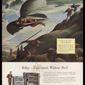 1952 IBM Vintage Ad | Leonardo da Vinci's Flying Machine