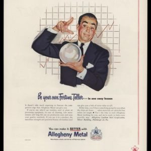 1953 Allegheny Metal Vintage Ad | Fortune Teller