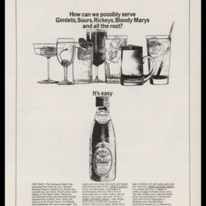 1963 Roses Lime Juice Vintage Ad | Cocktail Art