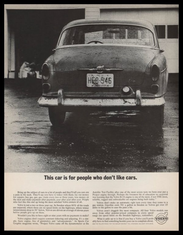 1963 Volvo Vintage Ad | For People Who Don't Like Cars