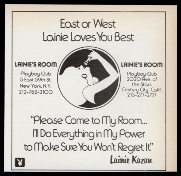 1978 Lainie's Room Vintage Ad | Playboy Club