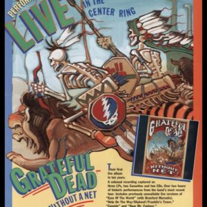 1990 Grateful Dead Album 'Without a Net' Vintage ad