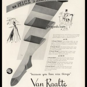 1938 Van Raalte Stockings Vintage Ad