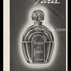 1938 Corday Voyage à Paris Perfume Vintage Ad