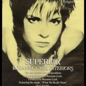 1990 Ad Rosanne Cash "Interiors" Album Release