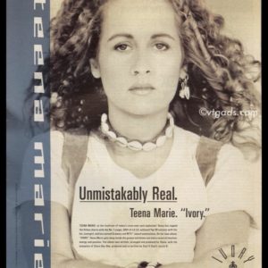 1990 Teena Marie Ivory Album Release Vintage Ad