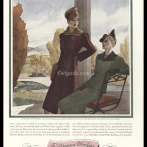 1938 Forstmann Woolens Vintage Ad | Will Hollingsworth Art